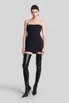David Koma Mini Dress In Black Viscose In Black