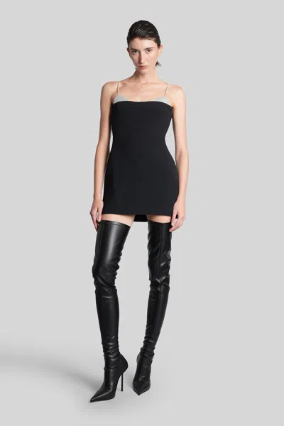 David Koma Mini Dress In Black Viscose