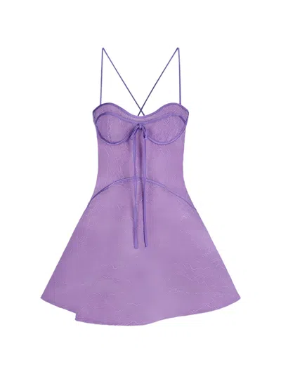 David Koma Mini Dress In Purple