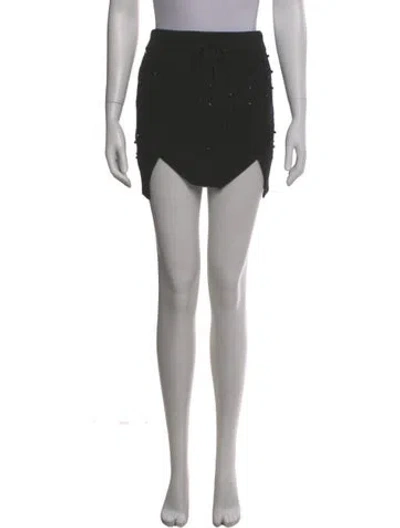 Pre-owned David Koma Mini Skirt In Gray