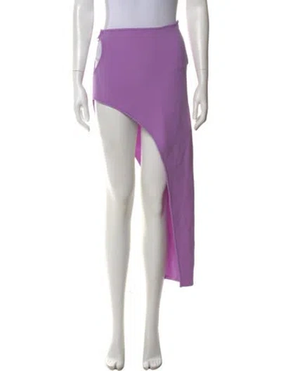 Pre-owned David Koma Mini Skirt In Purple