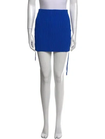 Pre-owned David Koma Mini Skirt W/ Tags In Blue