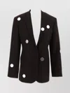 David Koma Mirror Embroidery Jacket Featuring Metal Discs