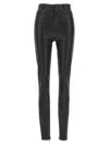 David Koma Leather Leggings With Ankle Zips And Pockets