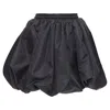 David Koma Nylon Bubble Drawstring Puffball Skirt In Black