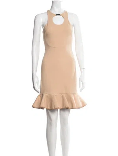 Pre-owned David Koma Nylon Mini Dress In Neutrals