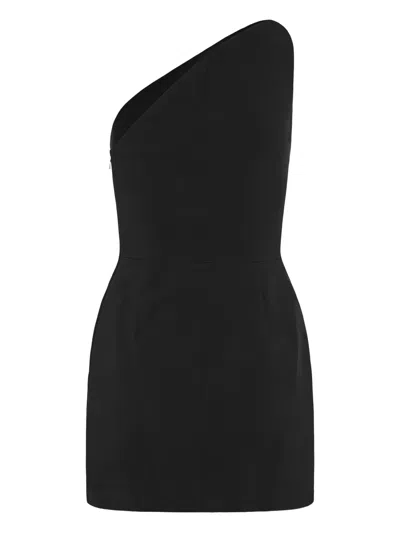 David Koma One-shoulder Crystal-embellished Dress In Black