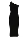 David Koma One-shoulder Midi Dress In Black