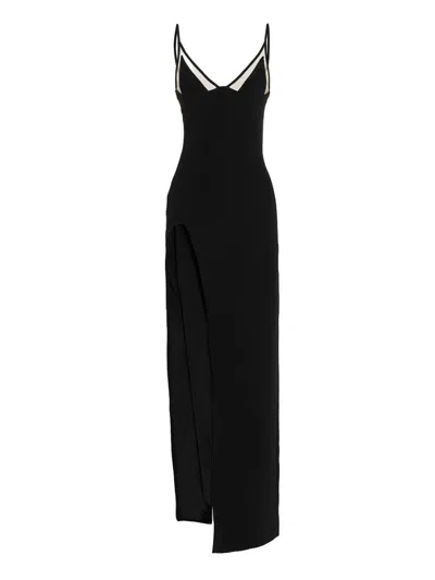 David Koma 'open Leg Cami' Dress In Black