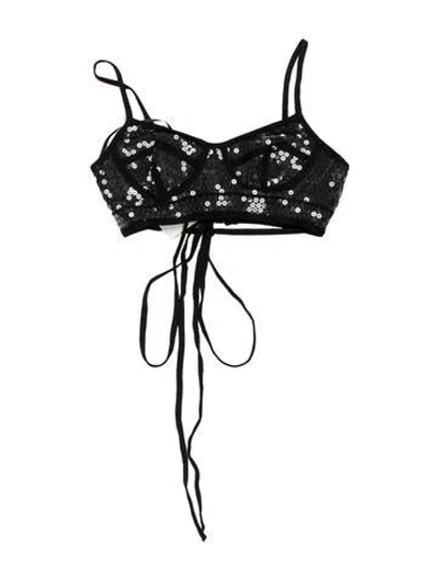 Pre-owned David Koma Patterned V-neck Crop Top In Multi