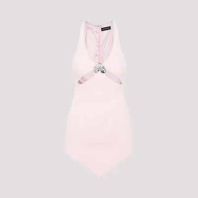 David Koma Crystal-embellished Mini Dress In Pink & Purple