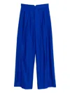 David Koma Pleated-front Trousers In Blue