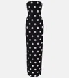 David Koma Polka-dot Gown In Black