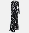 David Koma Polka-dot Scarf-detail Gown In Multi