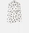 David Koma Polka-dot Silk Satin Minidress In Animal Print