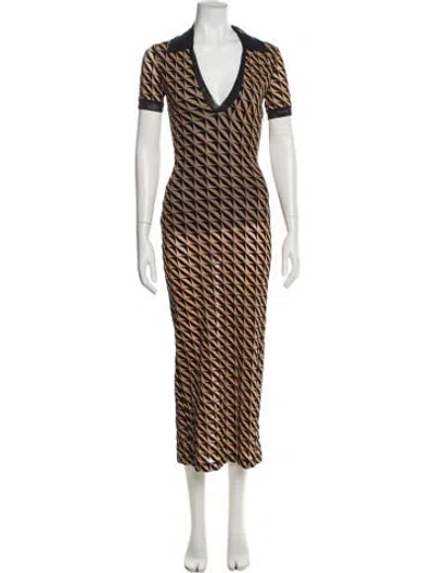Pre-owned David Koma Printed Long Dress