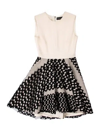 Pre-owned David Koma Printed Mini Dress In Black