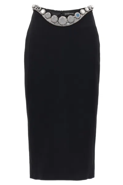 DAVID KOMA 'PUFFER CIRCLE EMBROIDERY' SKIRT