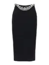 David Koma Black Puffer Circle Embroidery Skirt In Black
