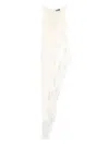 David Koma Raffia-fringe Asymmetric-hem Gown In Neutrals