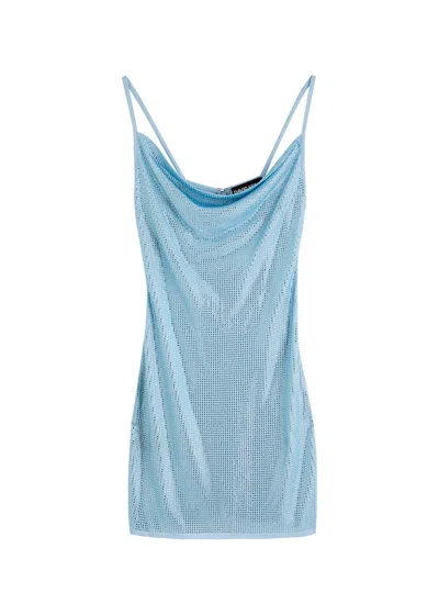 David Koma Rhinestone-embellished Mesh Mini Dress