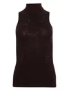 David Koma Rhinestone-embellished Top In Brown