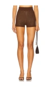 David Koma Rhinestone-embellished Shorts In Brown