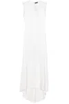 David Koma Roll-cuffs Satin Blouse In White