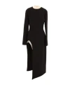 David Koma Crystal-embellished Cady Midi Dress In Black