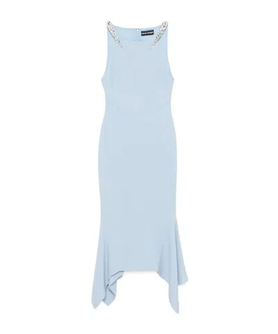 David Koma Round-neck Dress In Blue