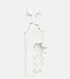 David Koma Ruffle-trimmed Asymmetrical Cutout Midi Dress In White