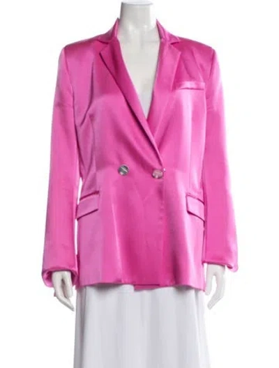 Pre-owned David Koma Satin Blazer In Pink