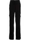 David Koma Satin Cargo Pants Belt Loops