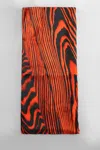 David Koma Zebra-print Satin Scraf In Red