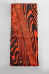 David Koma Zebra-print Satin Scraf In Red