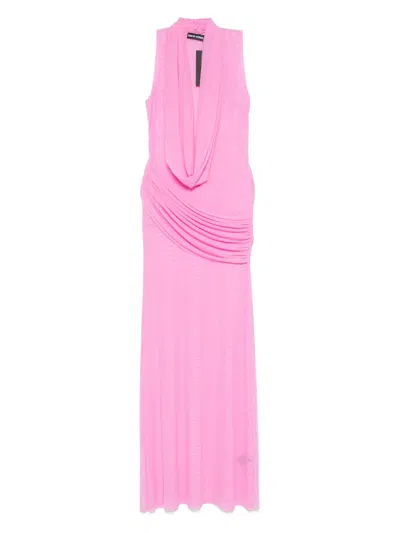 DAVID KOMA SEMI-SHEER MAXI GOWN