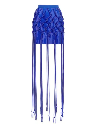 DAVID KOMA SEQUIN-EMBELLISHED MINI SKIRT