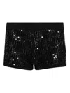 David Koma Sequin-embellished Shorts In Black