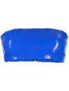 David Koma Sequinned Bandeau In Blue