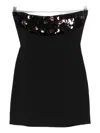 David Koma Sequin-embellished Strapless Dress In Black