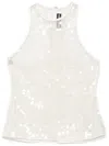 David Koma Sequin-embellished Tank Top In Neutrals