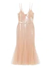 David Koma Sequin-embellished Tulle Dress In Neutral