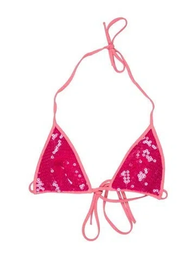 Pre-owned David Koma Sequin Embellishments Top In Pink