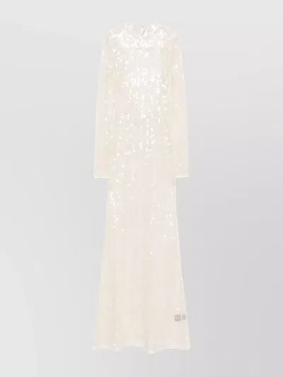 David Koma Sequin Mesh Floor-length Dress