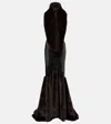 David Koma Sequined Gown In Brown