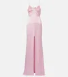 David Koma Sequined Satin Gown In Pink