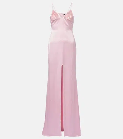 David Koma Sequined Satin Gown