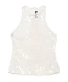 David Koma Sequin-embellished Tank Top In White