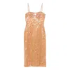 David Koma Stylish Sequin Mini Dress With Cut-out Detail And Shoulder Straps In Brown