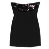 David Koma Sequin-embellished Strapless Dress In Black